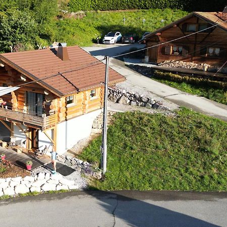 Les Villards-sur-Thônes Chalet Anzac Chalet 5 Etoiles En Rondins Tout Neuf Unique Dans Les Aravis מראה חיצוני תמונה