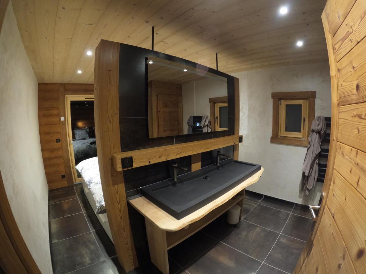 Les Villards-sur-Thônes Chalet Anzac Chalet 5 Etoiles En Rondins Tout Neuf Unique Dans Les Aravis מראה חיצוני תמונה