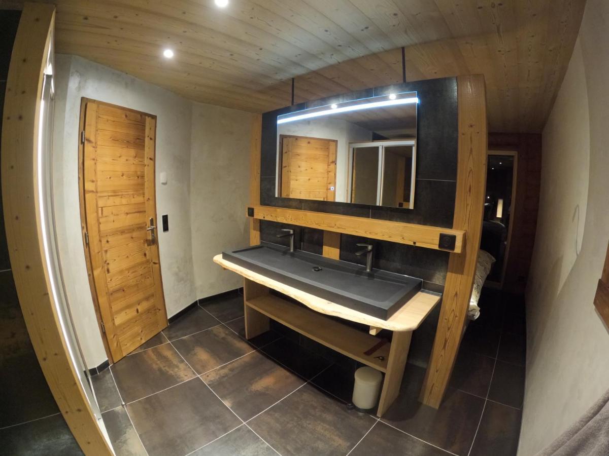 Les Villards-sur-Thônes Chalet Anzac Chalet 5 Etoiles En Rondins Tout Neuf Unique Dans Les Aravis מראה חיצוני תמונה