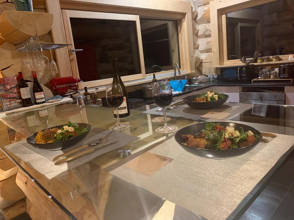 Les Villards-sur-Thônes Chalet Anzac Chalet 5 Etoiles En Rondins Tout Neuf Unique Dans Les Aravis מראה חיצוני תמונה
