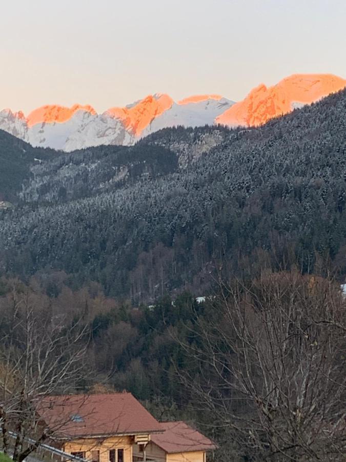 Les Villards-sur-Thônes Chalet Anzac Chalet 5 Etoiles En Rondins Tout Neuf Unique Dans Les Aravis מראה חיצוני תמונה