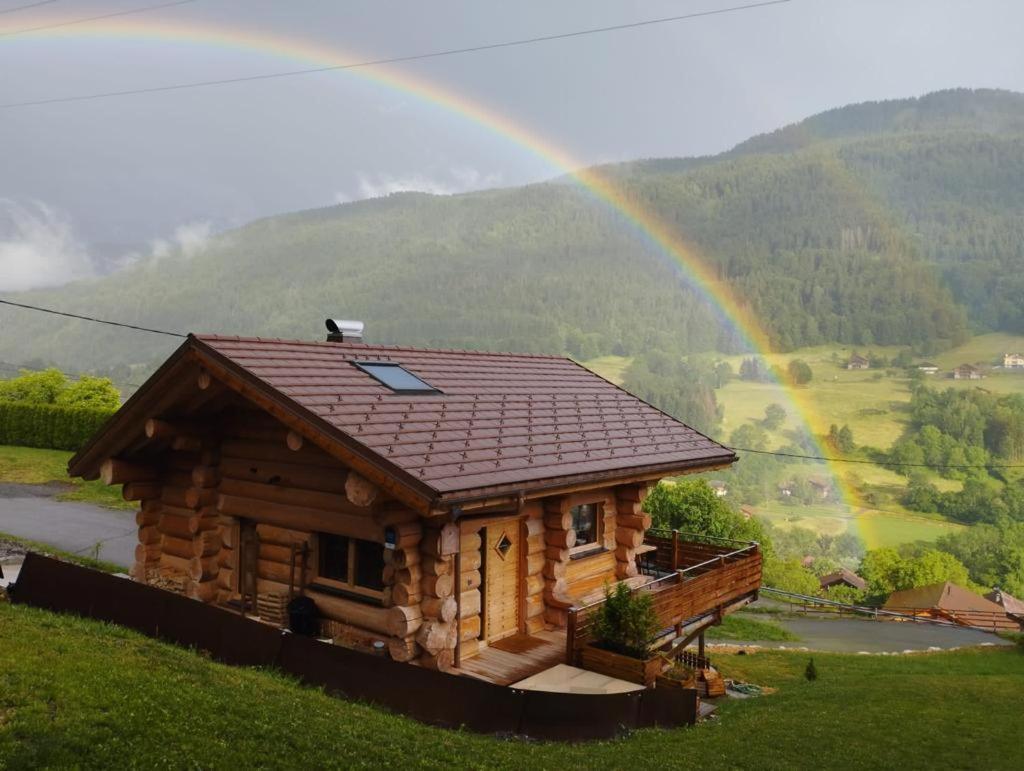 Les Villards-sur-Thônes Chalet Anzac Chalet 5 Etoiles En Rondins Tout Neuf Unique Dans Les Aravis מראה חיצוני תמונה